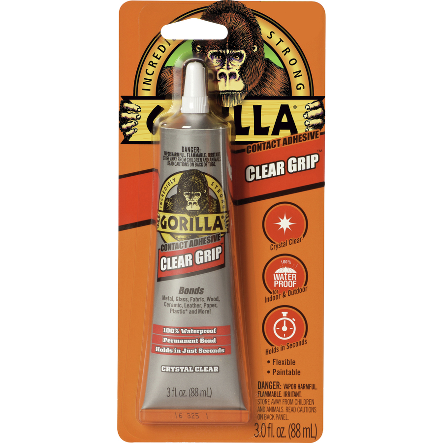 Gorilla Glue Clear Grip Contact Adhesive - 3 fl oz - Indoor